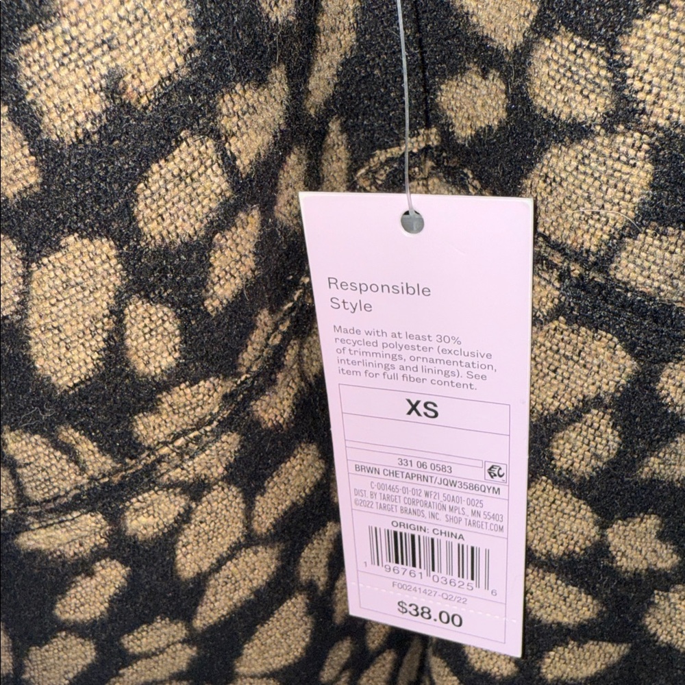 Wild Fable Leopard Print Teddy Jacket - Picture 3 of 4